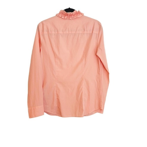 J. CREW Women's Peach Button Down Shirt Blouse Long Sleeve Size M - Picture 5 of 8